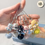 Cat Phone Charm with Pom Pom 1