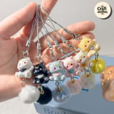 Cat Phone Charm with Pom Pom 3