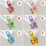 Flower Butterfly Oil Painting  Keychain 4