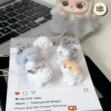 Fuzzy Flocked Puppy Dog Phone Charm 2