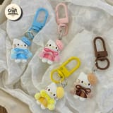 Kitty in Beret Outfit Keychain 2