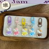 Kitty in Beret Outfit Keychain 4