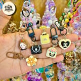 Chanel Inspired Bag Charm Set – Perfume, Handbag & Flower Keychain 1