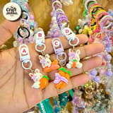 Cute Bunny & Carrot Keychain – Kawaii Rabbit Bag Charm 2