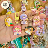 Kawaii Rich Girl Bag Charm – Trendy Aesthetic Keychain Set 1