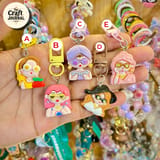Kawaii Rich Girl Bag Charm – Trendy Aesthetic Keychain Set 2