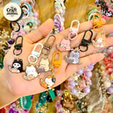 Cute Cat Reading Book Metal Keychain – Kawaii Cat Enamel Bag Charm 1