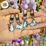 Funny Cat Drinking Wine Metal Keychain – Enamel Bag Charm 1