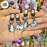 Funny Cat Drinking Wine Metal Keychain – Enamel Bag Charm 2