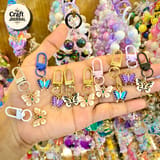 Mini Butterfly Metal Bag Accessory – Enamel Charm Collection 1