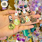 Cute Floral Cat Metal Keychain – Enamel Bag Charm with Flowers 4