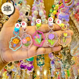 Cute Flower Acrylic Keychain – Colorful Floral Bag Charm 2
