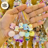 Kawaii Kitten Plush Bag Charm with Pom Pom – Cute Phone Strap Keychain 1