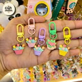 Flower Pot Bag Accessory – Cute Spring Theme Charm 1