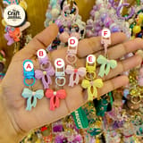 Cute Pastel Bow Keychain – Colorful Ribbon Bag Charm 2