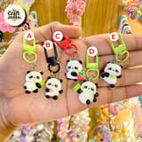Kawaii Panda with Strawberry Bag Charm – Cute Animal Keychain 2
