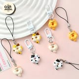 Cat Face Donut Figurine Charm – Colorful Bag Accessory 2