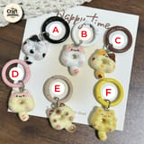 Cat Face Donut Figurine Charm – Colorful Bag Accessory 2