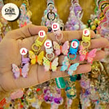 Cute Floral Butterfly Keychain – Colorful Bag Charm 2