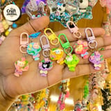 Cute Sanrio Bouquet Keychain – Kawaii Character Flower Bag Charm 1