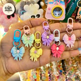 Cute Pastel Bow Keychain – Colorful Ribbon Bag Charm 1