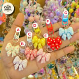 Kawaii Bow Figurine Charm – Cute Aesthetic Keychain Set 2