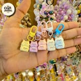 Cute Chubby Cat Keychain – Kawaii Stacked Cat Bag Charm 1