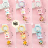 Cute Pastel Cat Bell Keychain – Kawaii Kitty Bag Charm 3