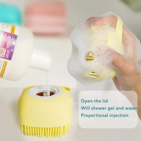 Silicone Body Scrubber with Soap Dispenser