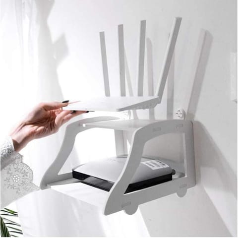 Wall Mounted WiFi Router Storage Shelf