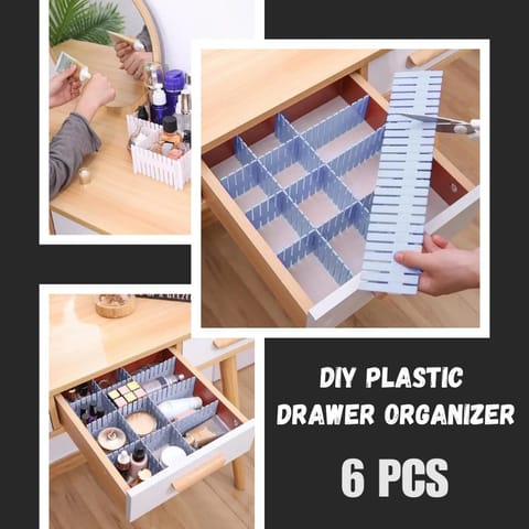Adjustable Drawer Organizer Divider ( 6pcs )