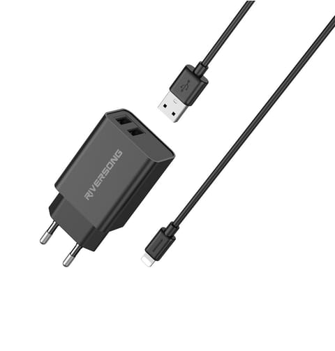 Riversong SafeKub D2 Black Wall Charger