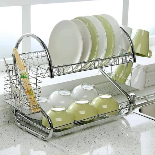 Stainless Steel 2 Tier Dish Drying Rack