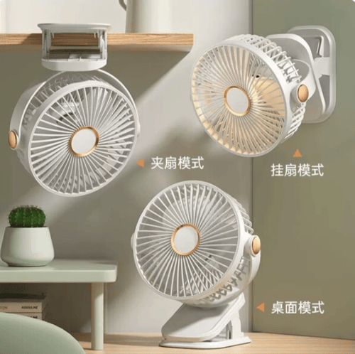 USB Rechargeable Mini Clip Fan | 720° Adjustable Portable Desk Fan | 2-Speed Silent Cooling Fan for Office, Home & Car