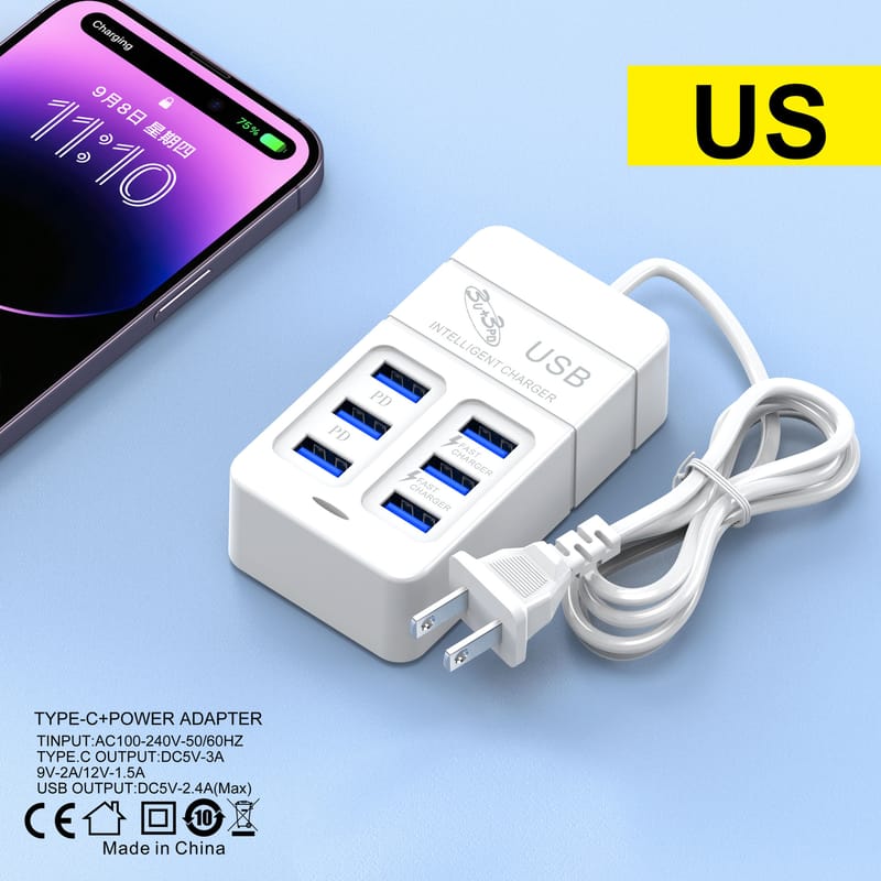 6Usb Socket 10W Fast Charging