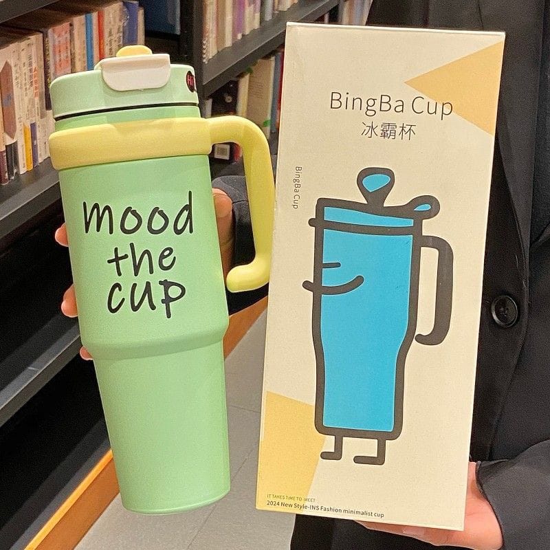 Original BingBa Cup 40oz “Mood The Cup” Insulated Tumbler