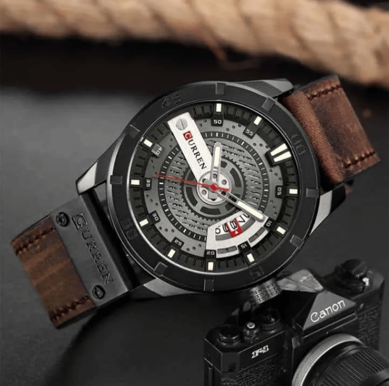 ⌚ Curren Inspired CN8301 Luxury Sports Watch – Brown Leather Strap (Special Offer)