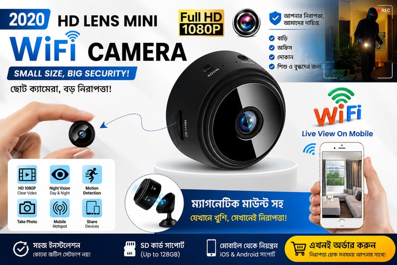 A9 Mini WiFi Camera 1080P Full HD Night Vision Wireless IP Camera