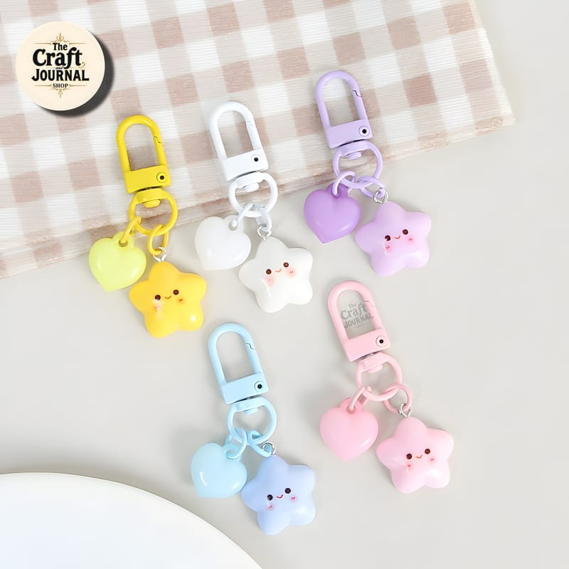 Star & Heart Keychain