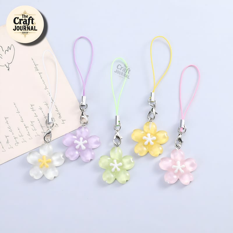 Glossy Sakura Flower Phone Charm