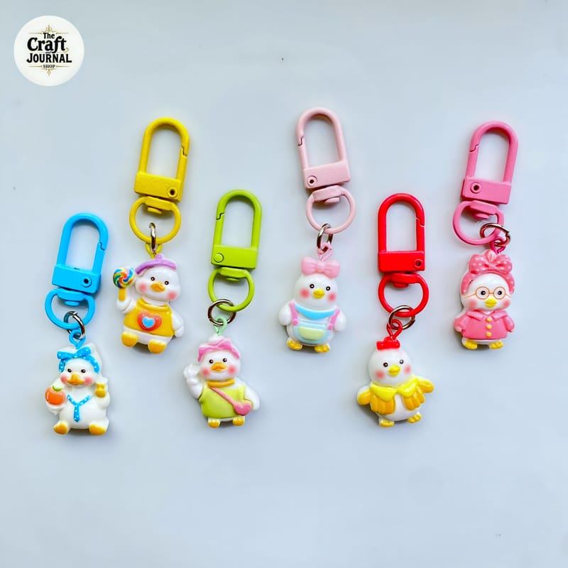 Cute Duckling Character Keychain