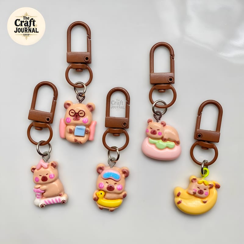 Capybara Charm Keychain