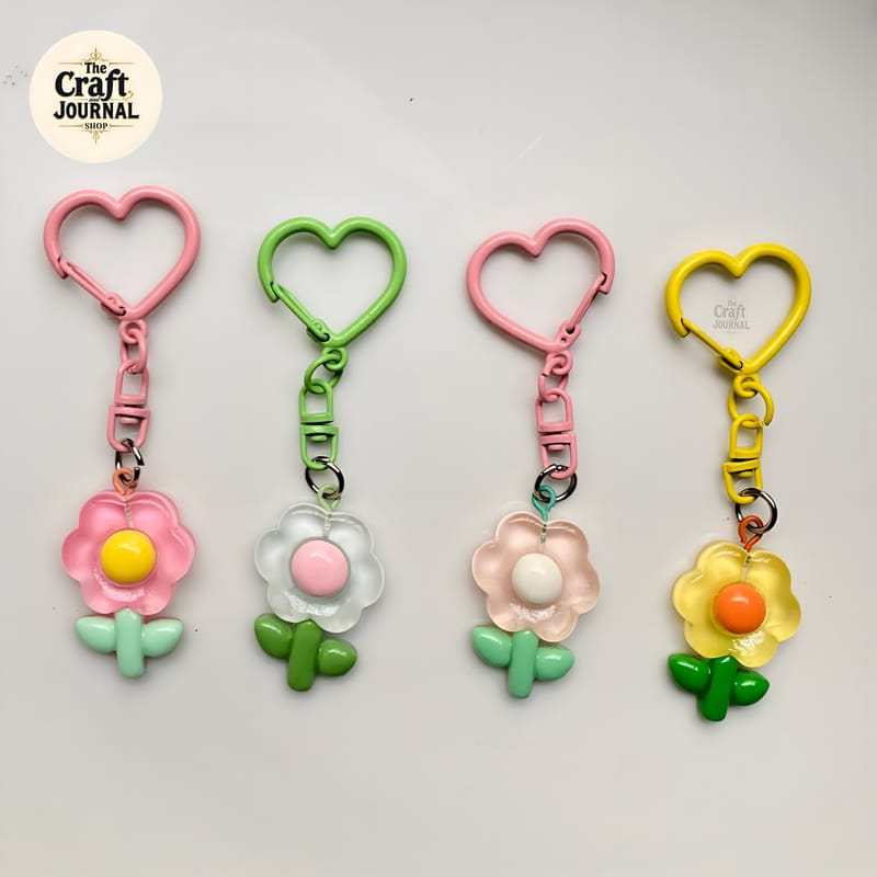 Flower Charm Keychain