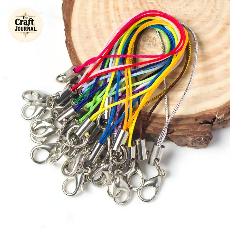 Colorful Cord Phone Strap with Lobster Clasp Lanyard