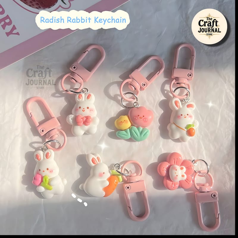 Radish Rabbit Keychain