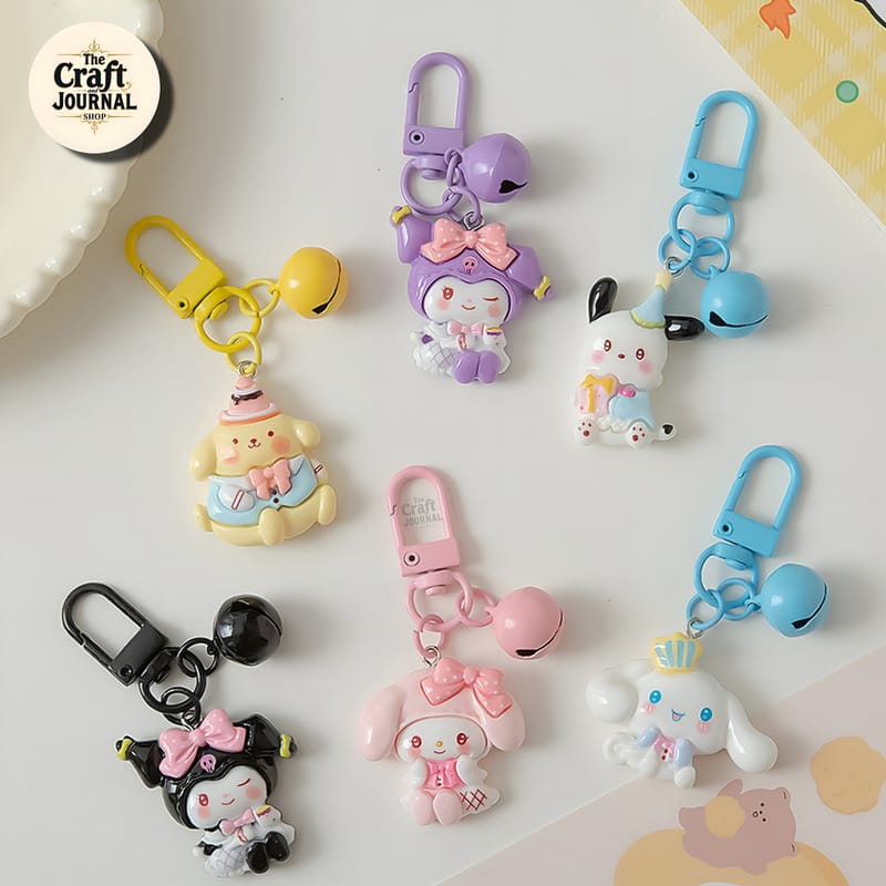 Sanrio Cartoon Series Bell Keychain