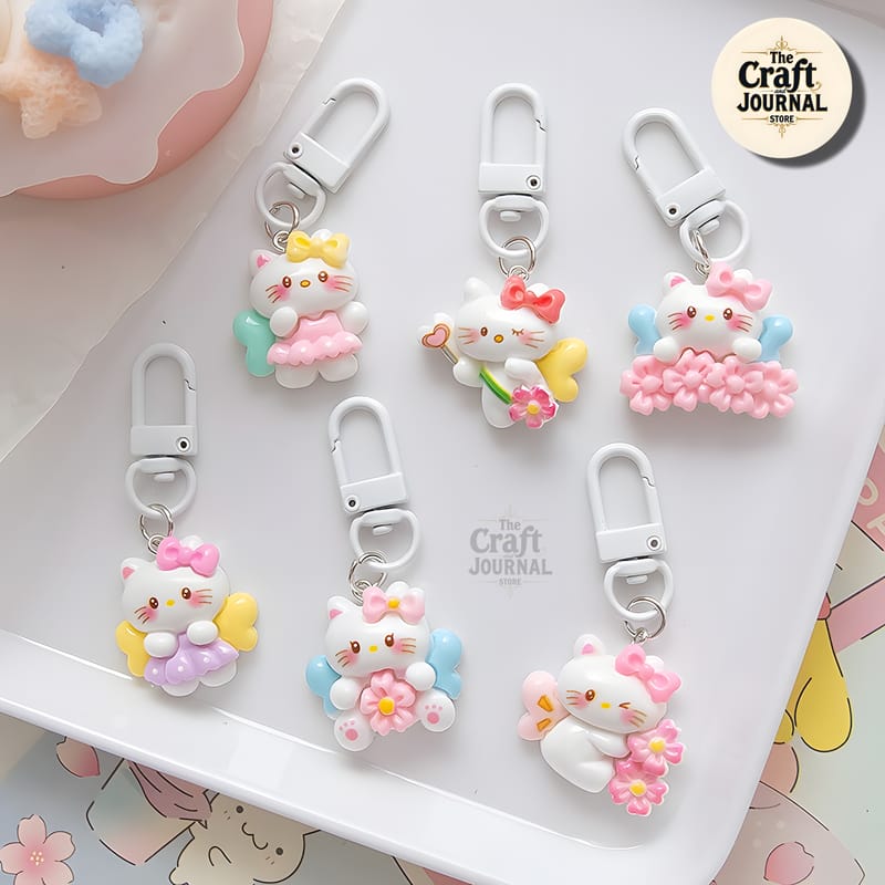 My Melody Cherry Blossom Fairy Cat Keychain